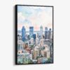 01 - Framed Montreal Skyline Watercolor Canvas Print - Vertical - Main.jpg