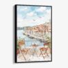 01 - Framed Morning Coffee in Porto Watercolor Canvas Print - Vertical - Main.jpg