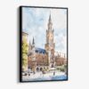 01 - Framed Munich Marienplatz Canvas Print - Vertical - Main.jpg