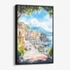 01 - Framed Naples Watercolor Canvas Print - Vertical - Main.jpg
