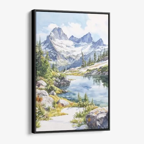 01 - Framed North Cascades National Park Canvas Print - Vertical - Main.jpg