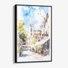 01 - Framed Norwich England Watercolor Canvas Print - Vertical - Main.jpg