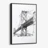 01 - Framed Oakland Bridge - Pencil Drawing Canvas Print - Vertical - Main.jpg