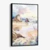 01 - Framed Oregon Coast Watercolor Canvas Print - Vertical - Main.jpg