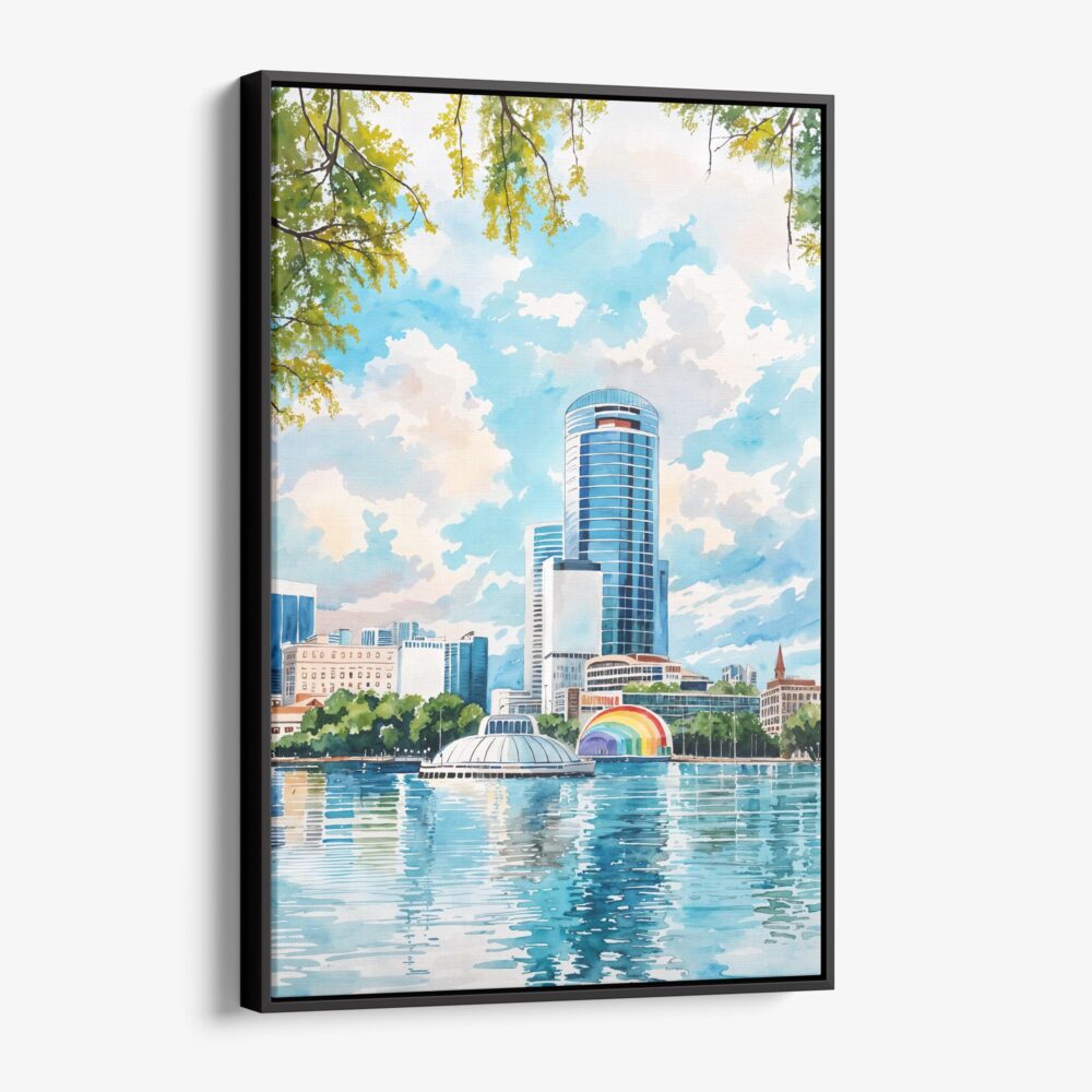 01 - Framed Orlando Florida Watercolor Canvas Print - Vertical - Main.jpg 01 - Framed Orlando Florida Watercolor Canvas Print - Vertical - Main.jpg