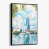 01 - Framed Orlando Florida Watercolor Canvas Print - Vertical - Main.jpg