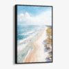 01 - Framed Outer Banks NC Watercolor Canvas Print - Vertical - Main.jpg