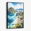 01 - Framed Palawan Philippines Watercolor Canvas Print - Vertical - Main.jpg