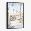 01 - Framed Palm Springs California Watercolor Canvas Print - Vertical - Main.jpg