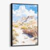 01 - Framed Petrified Forest National Park Watercolor Canvas Print - Vertical - Main.jpg