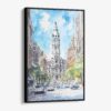 01 - Framed Philadelphia City Hall Canvas Print - Vertical - Main.jpg
