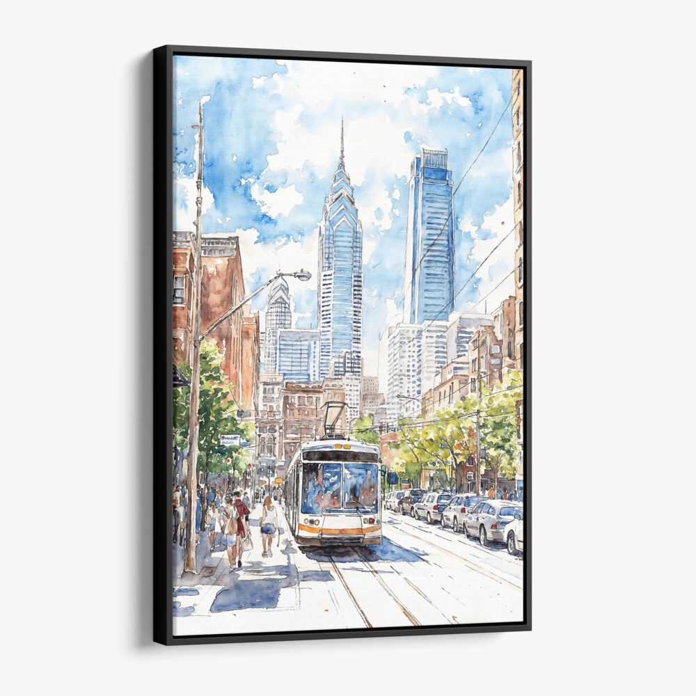 01 - Framed Philadelphia Downtown Canvas Print - Vertical - Main.jpg 01 - Framed Philadelphia Downtown Canvas Print - Vertical - Main.jpg