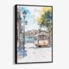 01 - Framed Porto 1 - Watercolor Canvas Print - Vertical - Main.jpg