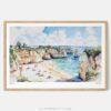 01 - Framed Portugal Algarve Watercolor - Horizontal Art Print - Main.jpg