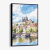 01 - Framed Prague St Vitus Cathedral Canvas Print - Vertical - Main.jpg