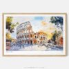 01 - Framed Rome Colosseum Watercolor - Horizontal Art Print - Main.jpg
