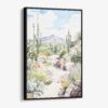 01 - Framed Saguaro National Park Watercolor Canvas Print - Vertical - Main.jpg
