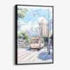 01 - Framed San Francisco - Watercolor Canvas Print - Vertical - Main.jpg