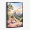 01 - Framed Sedona Arizona Watercolor Canvas Print - Vertical - Main.jpg