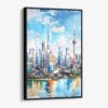 01 - Framed Shanghai China Watercolor Canvas Print - Vertical - Main.jpg