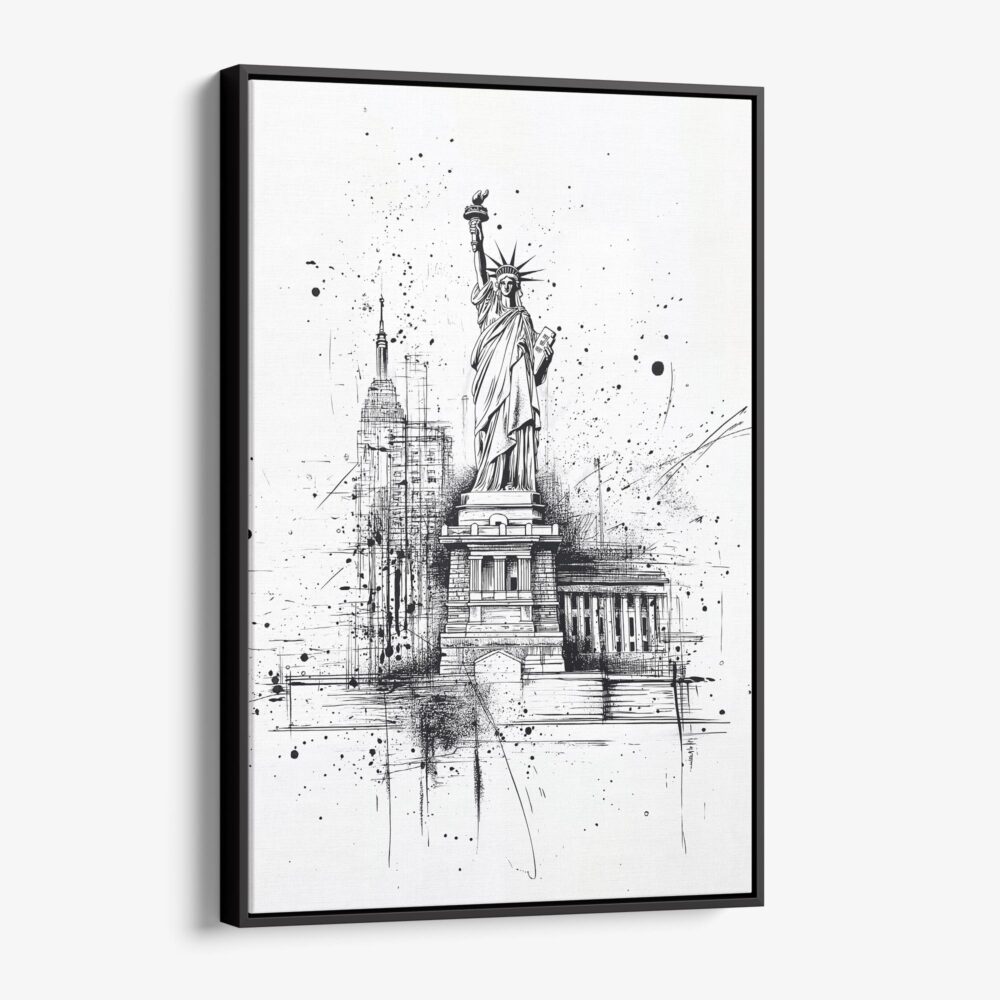 01 - Framed Statue of liberty - Pencil Drawing Canvas Print - Vertical - Main.jpg 01 - Framed Statue of liberty - Pencil Drawing Canvas Print - Vertical - Main.jpg
