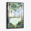 01 - Framed Streets Beach Watercolor Canvas Print - Vertical - Main.jpg