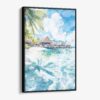 01 - Framed Tahiti Watercolor Canvas Print - Vertical - Main.jpg