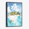 01 - Framed The Bahamas Islands watercolor Canvas Print - Vertical - Main.jpg
