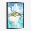 01 - Framed The Bahamas Islands watercolor Canvas Print - Vertical - Main.jpg