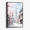 01 - Framed Tokyo Skytree Watercolor Canvas Print - Vertical - Main.jpg
