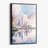 01 - Framed Toronto - Watercolor Canvas Print - Vertical - Main.jpg