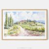 01 - Framed Tuscany Watercolor - Horizontal Art Print - Main.jpg