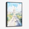 01 - Framed Washington DC Watercolor Canvas Print - Vertical - Main.jpg