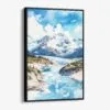 01 - Framed Wrangell-St. Elias National Park Watercolor Canvas Print - Vertical - Main.jpg