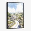 01 - Framed Yorkshire Dales Watercolor Canvas Print - Vertical - Main.jpg