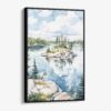 01 - Framed voyageurs national park watercolor Canvas Print - Vertical - Main.jpg