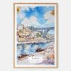 01 - Porto Ribeira with Dom Luis Bridge Watercolor Art Print - Main - Vertical.jpg