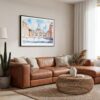 02 - 01 - Framed Italy Vatican Watercolor - Horizontal Canvas Print - Boho Living Room.jpg