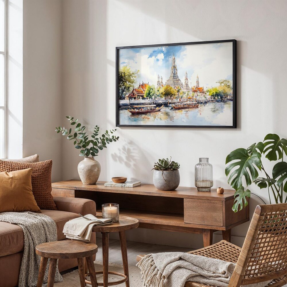 02 - 02 - Bangkok Wat Arun Temple of Dawn Watercolor - Horizontal Art - Digital Download - Boho Living Room.jpg 02 - 02 - Bangkok Wat Arun Temple of Dawn Watercolor - Horizontal Art - Digital Download - Boho Living Room.jpg
