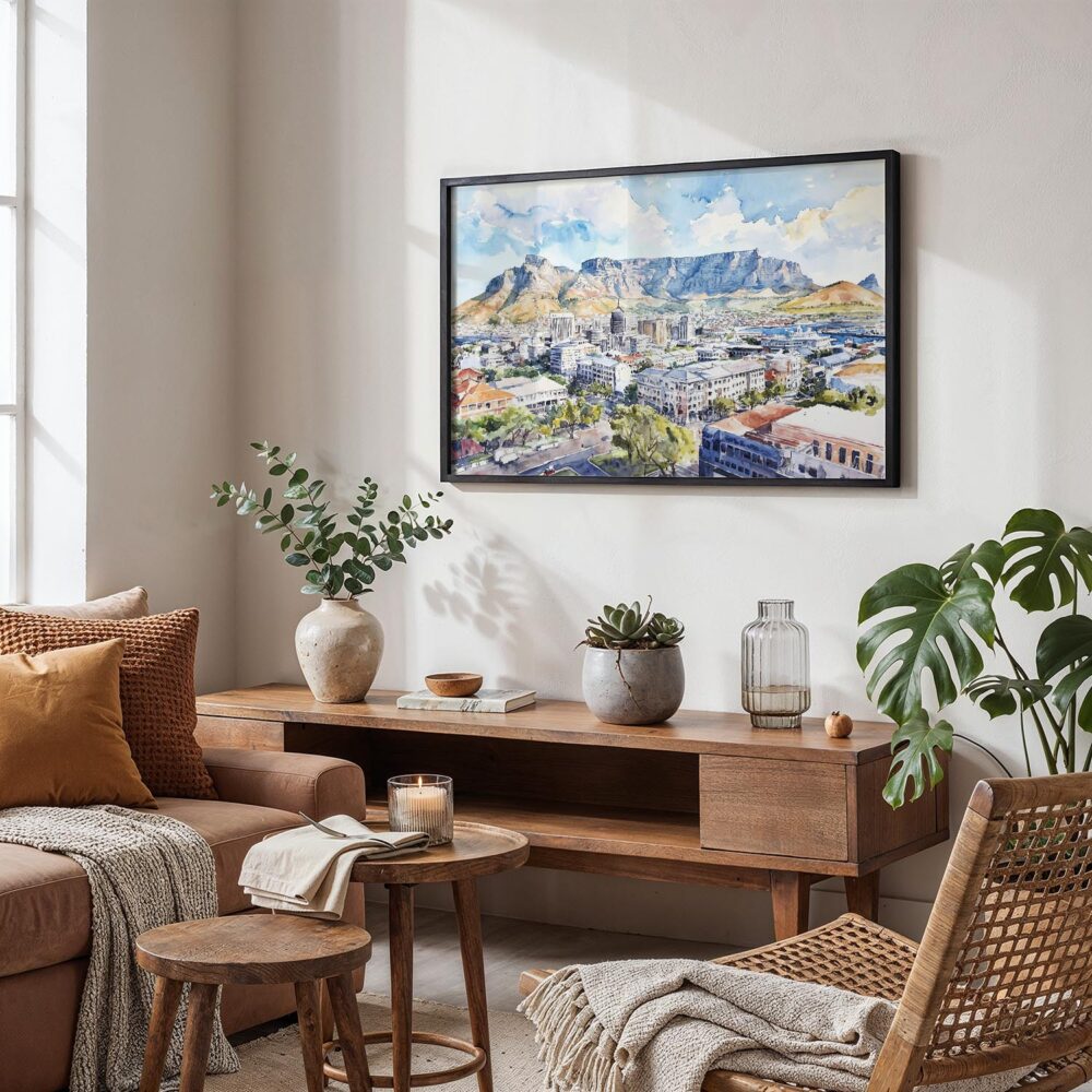 02 - 02 - Cape Town Watercolor - Horizontal Art - Digital Download - Boho Living Room.jpg 02 - 02 - Cape Town Watercolor - Horizontal Art - Digital Download - Boho Living Room.jpg