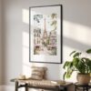 02 - 02 - Paris Eiffel Tower Soft Watercolor Art - Digital Download - Hallway.jpg
