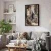 02 - Black Framed Carlsbad Caverns Watercolor Canvas Print - Skandinavian Living Room - Vertical.jpg