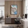 02 - Black Framed Cinque Terre Watercolor Canvas Print - Home Office - Vertical.jpg