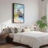 02 - Black Framed Cologne Cathedral Watercolor Canvas Print - Bedroom - Vertical.jpg
