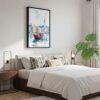02 - Black Framed Hong Kong Watercolor Canvas Print - Bedroom - Vertical.jpg