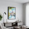 02 - Black Framed Rome Italy Watercolor Canvas Print - Contemporary Living Room - Vertical.jpg