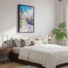 02 - Black Framed Spain Madrid Watercolor Canvas Print - Bedroom - Vertical.jpg