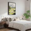 02 - Black Framed The Dolomites Watercolor Canvas Print - Bedroom - Vertical.jpg