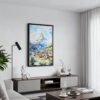 02 - Black Framed Zermatt Watercolor Canvas Print - Contemporary Living Room - Vertical.jpg