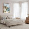 02 - Framed Algarve Beach Watercolor Canvas Print - Coastal Bedroom - Vertical.jpg